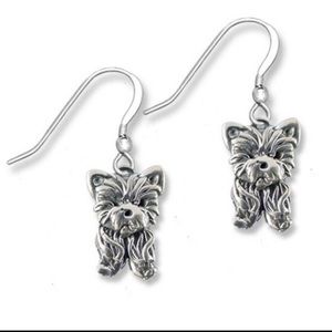 Sterling Silver Yorkie Earrings